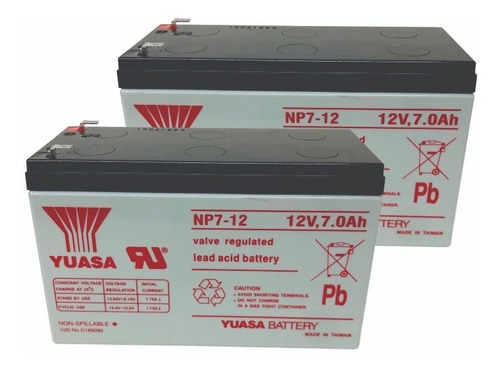 Baterias Np7-12 Yuasa Gel 7ah Ups Alarmas Pack X2 Un Emporio