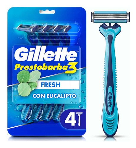Rastrillo Gillette Prestobarba3 Fresh 4 Unidades