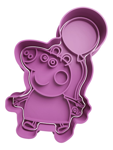 Cortador De Gayetas Pepa Pig Con Globbo