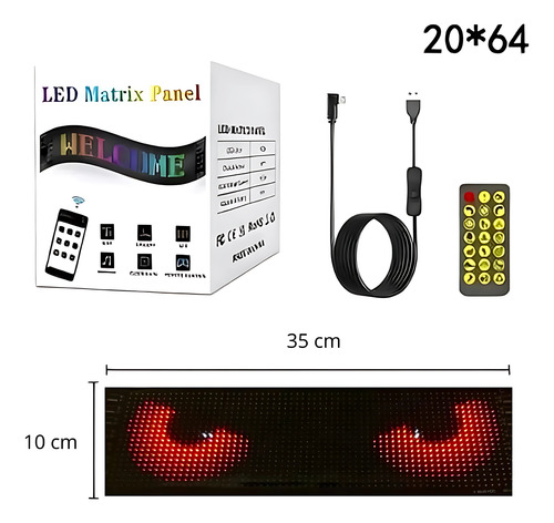 Letrero Led Auto Bluetooth App Publicidad Matriz Funcional (Usado)