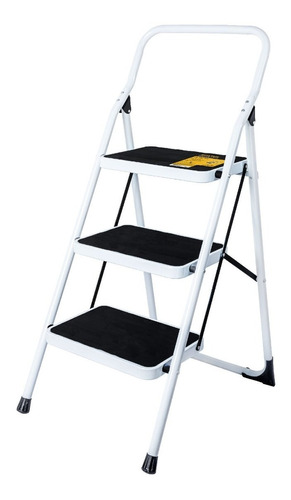 Escalera Tubular Plegable 3 Peldaños Uso Común 91 Kg Pretul