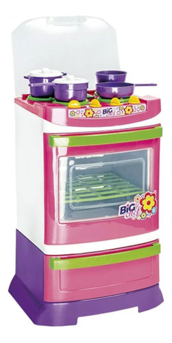 Brinquedo Infantil Kit Fogãozinho Panelinha Fogão Big Chef