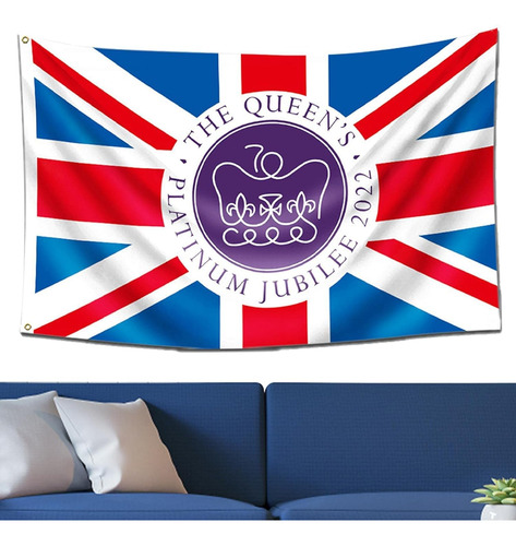 4 Pcs Queens 2022 Platinum Jubilee Decorations | 90x150cm