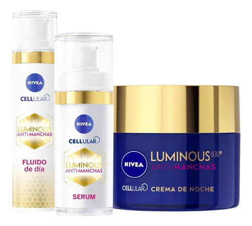 Nivea Luminous 630 Rutina Completa Antimanchas Iluminadora Momento De Aplicación Día/noche Tipo De Piel Todo Tipo De Piel