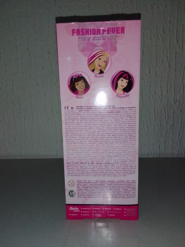 Barbie Fashion Fever Raquelle Cabello Rayado Rosa/negro (Usado)