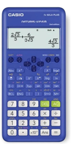 Calculadora Científica Casio Fx-82la Plus 252 Funciones Azul