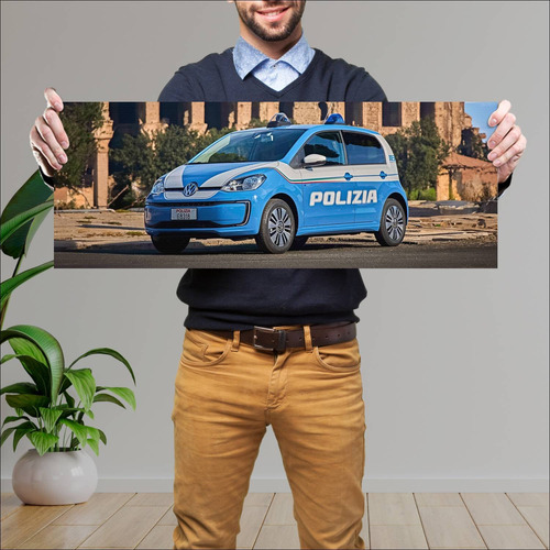 Cuadro 30x80cm Auto 2016 Volkswagen E Up Polizia 312