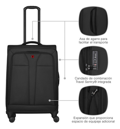 Wenger Maleta Bc Packer, Mediana , Negra Color Negro Lisa