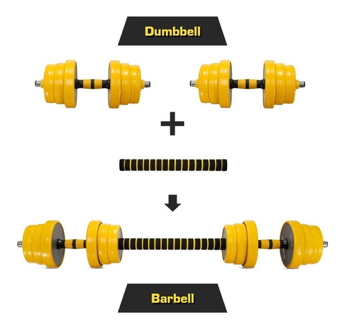 Maxkare Adjustable 2-in-1 Dumbbell Barbell Weight Set, 44 Lb