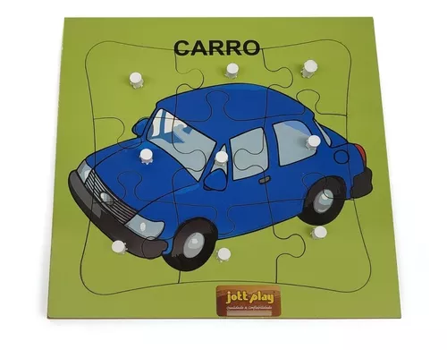 quebra-cabeça pedagógico carros