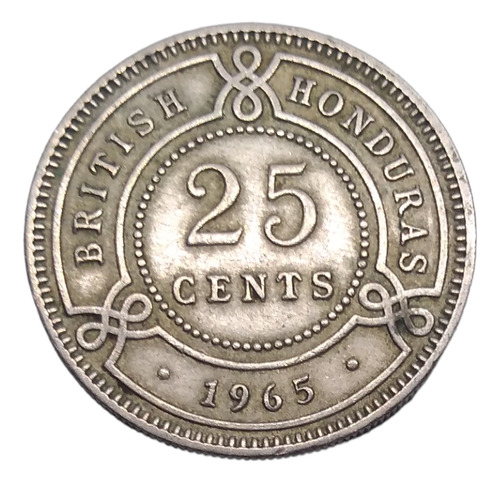 Moneda Honduras Británica 25 Centavos Año 1965 Envío $60