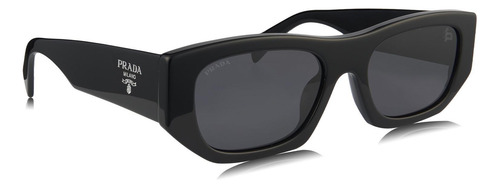 Prada Spr A01s 16k-08z Square Shape Black Silver (Usado)
