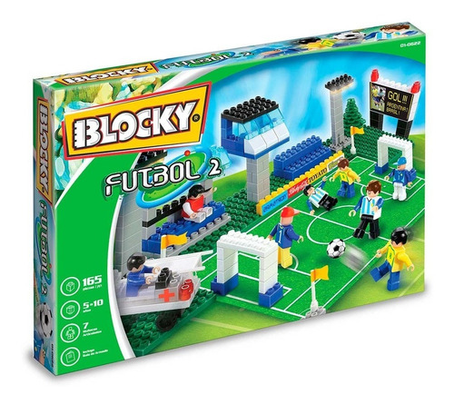 Imagen 3 de 3 de Bloques Para Armar Blocky Futbol 01-0622 190 Piezas En Caja
