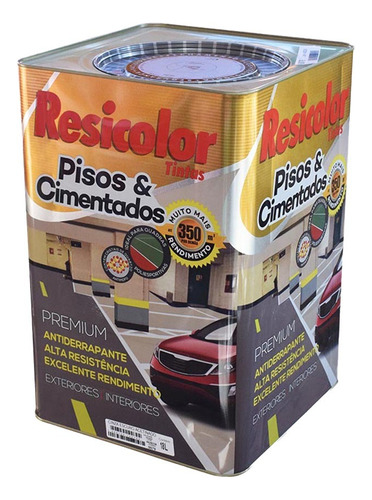 Pintura Piso Interior / Exterior Negro 18lt