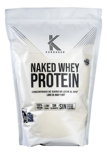 Proteina Kardagar Naked Whey Baja En Carbohidratos 1kg Sabor Sin Sabor