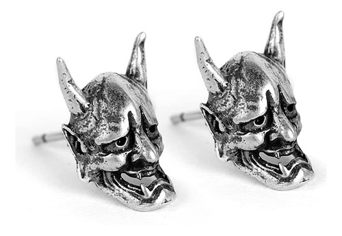 Pendientes De Tuerca Oni Hannya, Joyería Japonesa De Hallowe