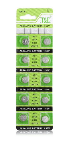 Imagen 2 de 3 de Pack X10 Pila Boton Lr927w Cx57 395a Ag7 1.55v