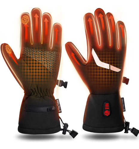 Heated Gloves For Men Women With Touchscreen, Waterproof Rec