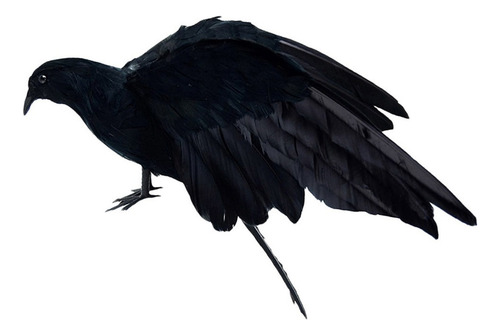 Cuervo Emplumado Realista Aves Decorativas Cuervo Estatua