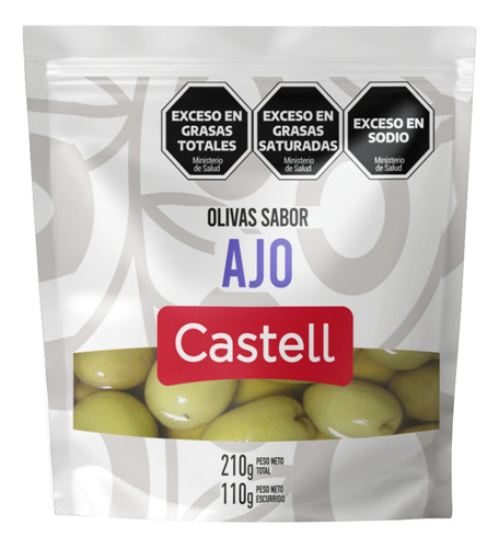 Aceituna Verde Ajo Castell X110gr Dp