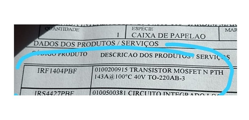 Imagem 4 de 6 de 10x Transistores Irf1404 Irf1404pbf Pacote 10 Pçs Original