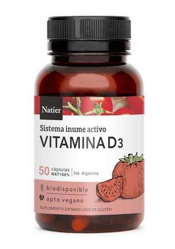 Vitamina D3 Natier - 50 Cápsulas