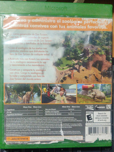 Zoo Tycoon / Xbox One & Series / Juego Fisico Original U (Usado)