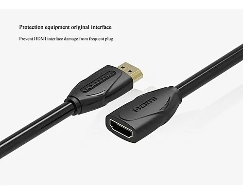 Alargador de HDMI macho/hembra (chapado en oro) - (2 metros