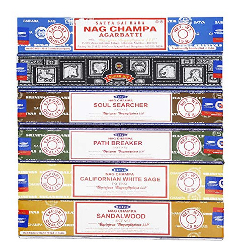 - Set Of 6 - Nag Champa, Super Hit,path Breaker,soul Se...