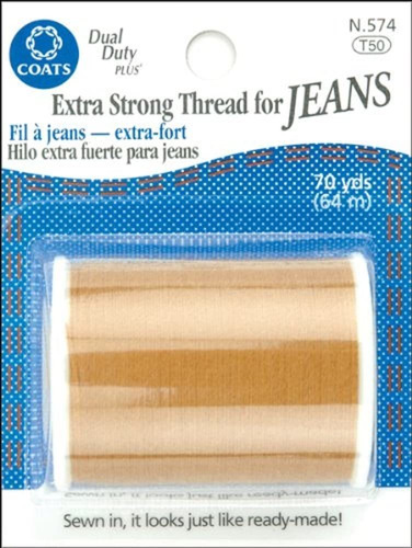 Hilo Extra Fuerte Para Jeans 70 Yarda Color Dorado