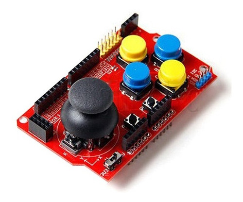 Imagen 1 de 4 de Joystick Shield 7 Pulsadores Con Interfaces Arduino