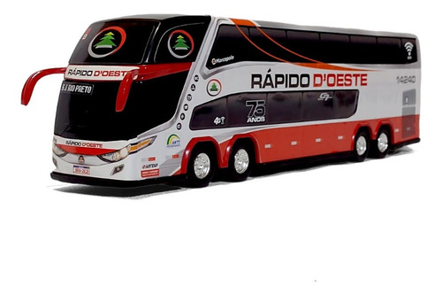 Miniatura Ônibus Rápido D´oeste 75 Anos G7 4 Eixos 30cm