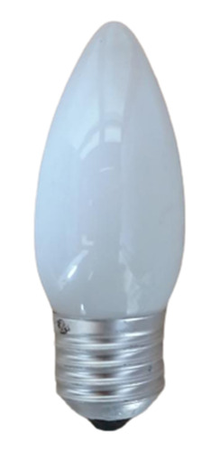 Lampada Vela Leitosa Lisa E-27 25w 230v Para Lustre