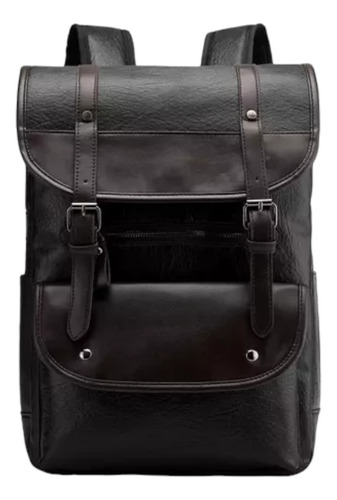 Bolso Mochila De Cuero Vegano Retro Vintage Hombre / Mujer