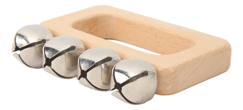 Jingle Metálico Rectangular De Madera Handle Bells Dance Han