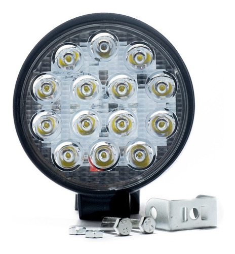 Faro Led 14 Led Auxiliar Redondo Camión Agro 4x4  - Xp Moto