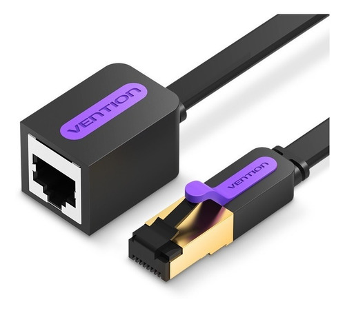 Cabo Extensor De Rede Flat 10gbps Cat7 Blindado 2 Metros 