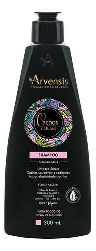 Shampoo Cachos Naturais - Sem Sulfato - Arvensis - 300ml