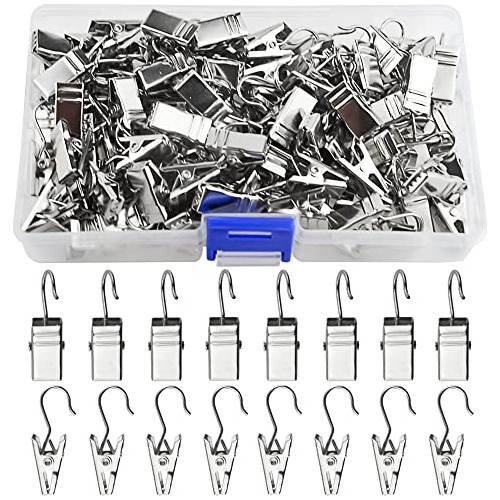 100 Pcs Metal Hook Clips Set Mini Heavy-duty Awning Lig...