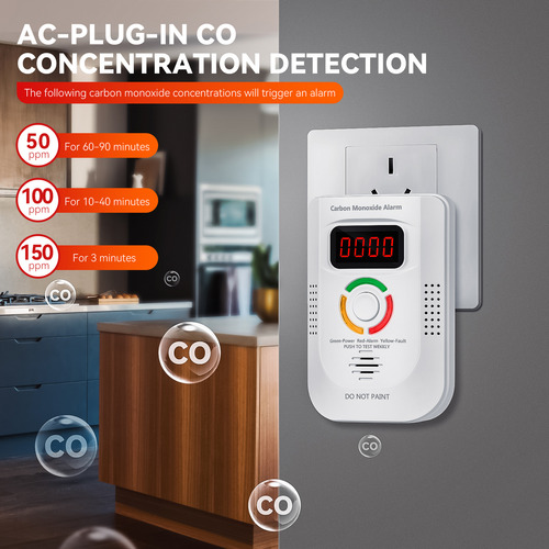 Alarme De Monóxido De Carbono E Detector Digital De Monóxido