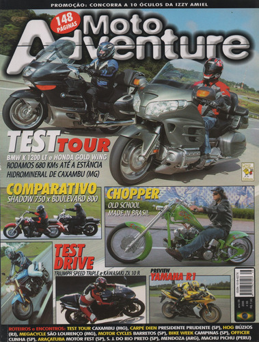 Moto Adventure N°66 Bmw K1200lt Gold Wind Shadow 750 Chopper