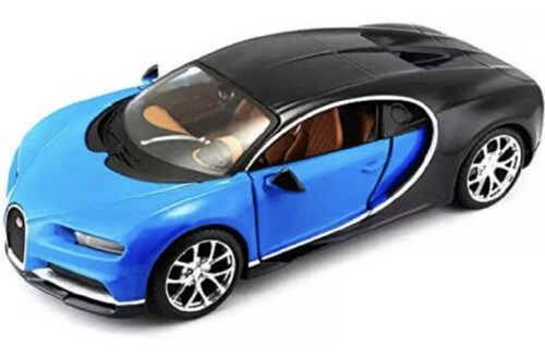 Maisto Bugatti Chiron Blue 1/24 Modelo Fundido A Troquel [u]