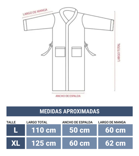 Bata Flannel Jackard Campomayo Con Embozo - Talles L O Xl
