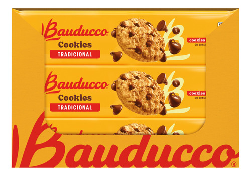 Cookies Original Bauducco 100g - Caixa Com 45 Unidades
