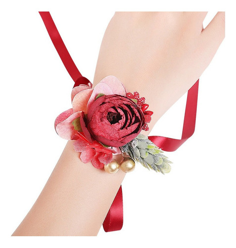 Pulsera Hecha A Mano Para Boda, Dama De Honor, Flor De Mano