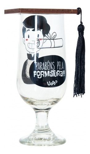 Imagem 2 de 4 de Taças Estudante Menino Vidro Pronta Entrega 12x S/ Juros