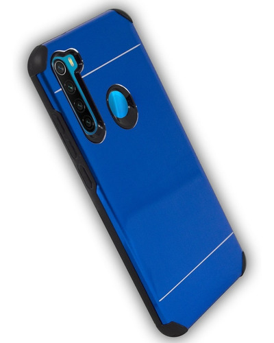 Funda Para LG Stylus 4 Case Aluminio Con Cristal Templado Color Azul