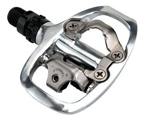 Pedal plateado Shimano Road Urban Mtb Pd A520 con tuercas
