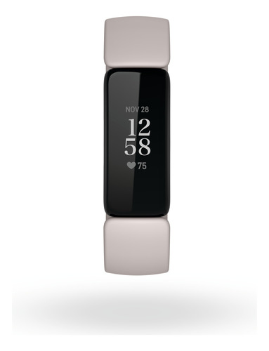 Smartband Fitbit Inspire 2 caja de  plástico  black, malla  lunar white de  elastómero FB418