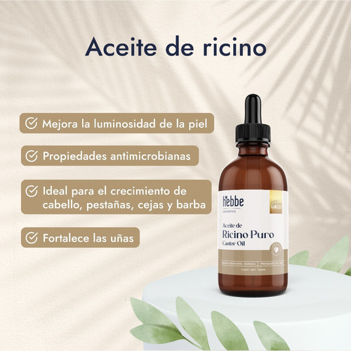 Imagen 4 de 9 de Aceite De Ricino Puro Organico Prensado En Frio 120 Ml